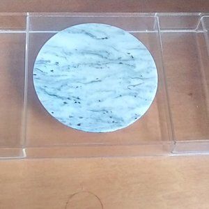 Acrylic Utensil Holder w/stone  plate